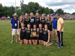 EC, Girls Track with Trophy