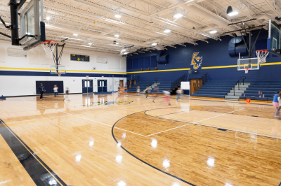 Playing in gym class